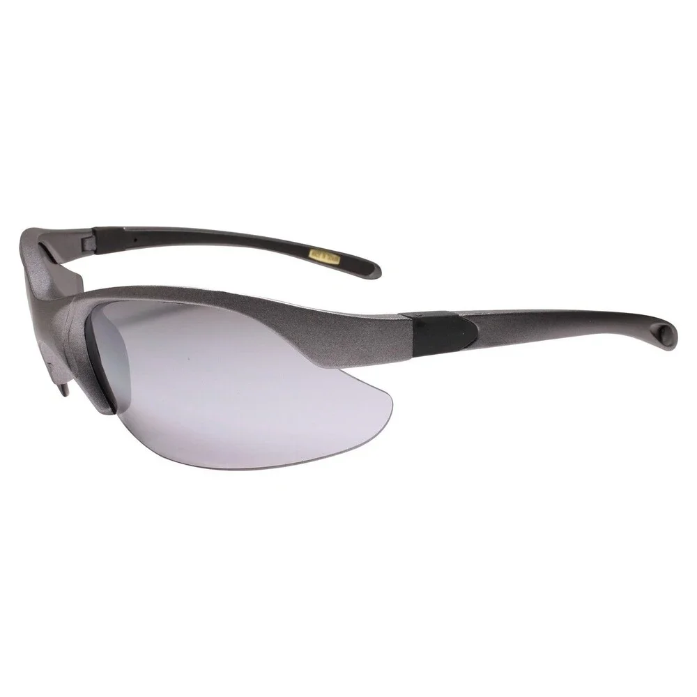 Black & Silver Frame Wrap Around Sport Sunglasses for Active Outdoor Lifestyles